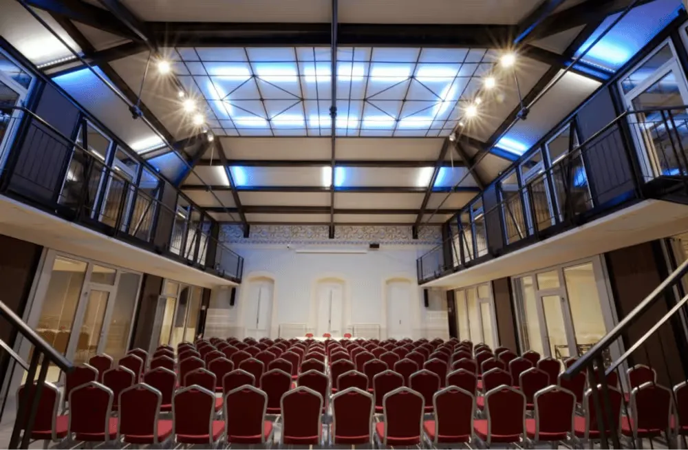 The conference hall at Palazzo Pancaldi